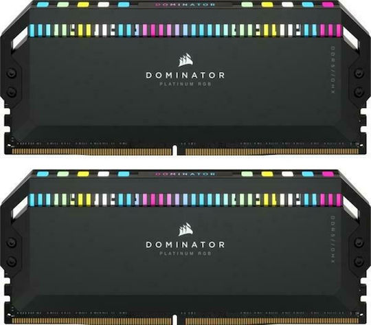 Corsair Dominator Platinum RGB 64GB DDR5 RAM cu 2 module (2x32GB