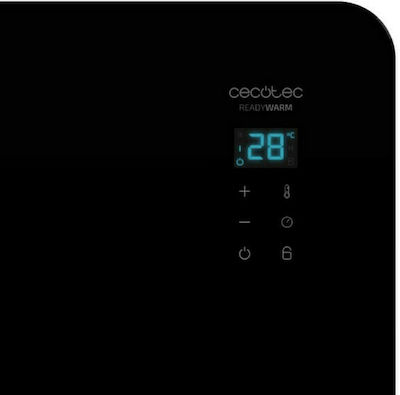 Cecotec Ready Warm 6720 Crystal Connection 05351 Convector Heater Floor 1500W with Electronic Thermostat and WiFi 76x43cm Black