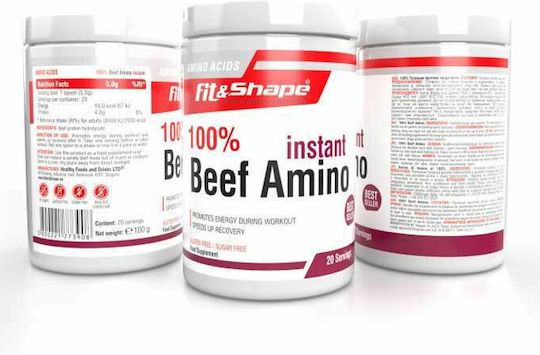 Fit & Shape 100% Instant Beef Amino 100gr Unflavoured