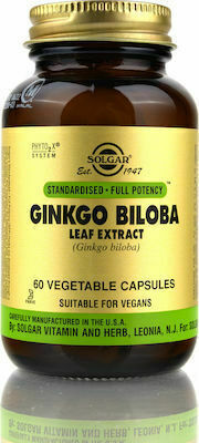 Solgar Ginkgo Biloba Leaf Extract 60 ταμπλέτες 60 φυτικές κάψουλες