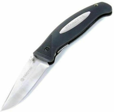 Tactix Pocket Knife Black with Blade made of Stainless Steel in Sheath