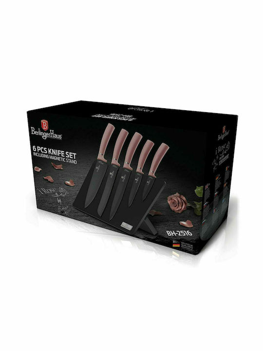 Berlinger Haus i-Rose Collection Set Cuțite cu Suport din Oțel Inoxidabil BH-2516 5buc