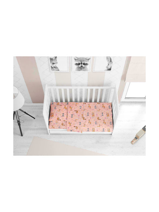 Dimcol Baby Duvet Cover Reindeer 117 Pink 120x160cm