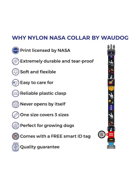 WauDog Nasa Plastic Ошийник за куче Medium / Small 20мм x 24 - 40см