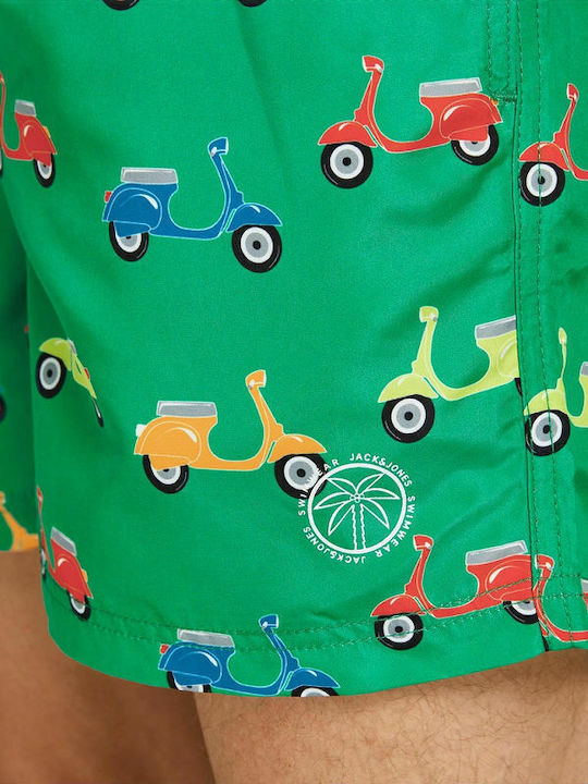 Men's Swimwear Shorts Green with Patterns
