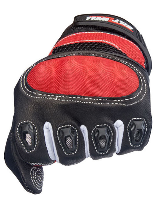 Biltwell Bridgeport Summer Men's Motorcycle Gloves Red/Black