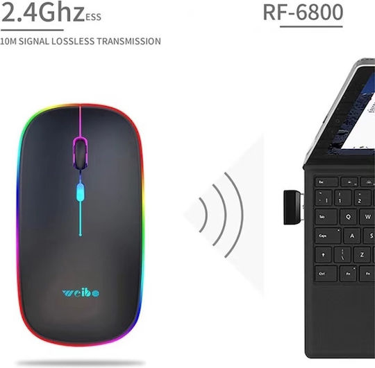 Weibo RF-6800 Wireless Mouse Black