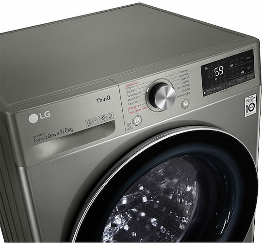 LG F4DV509S2TE Πλυντήριο-Στεγνωτήριο Ρούχων 9kg/6kg Ατμού 1400 Στροφές με Wi-Fi