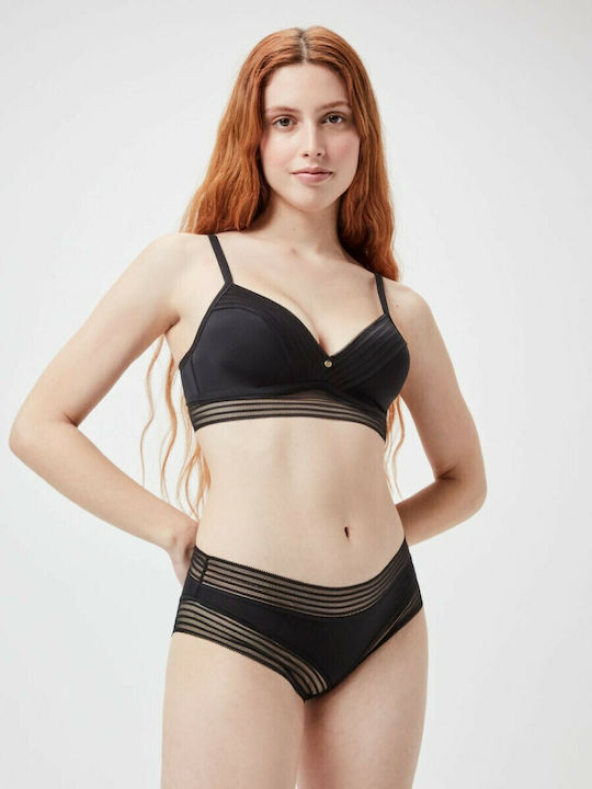 Gisela Σετ Εσωρούχων Bralette με Slip Μαύρο