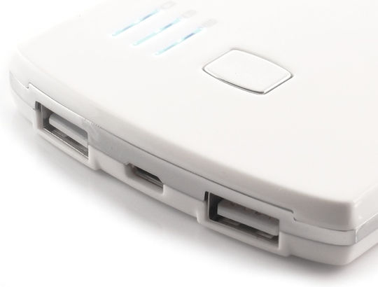 PowerNeed P5600W Power Bank 5600mAh με 2 Θύρες USB-A Λευκό