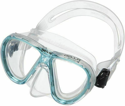 Seac Kids' Silicone Diving Mask Set with Respirator Bella Aquamarine Transparent