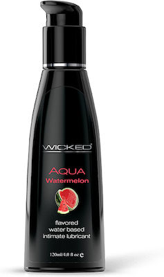 Wicked Aqua Flavored Λιπαντικό Water Based Lubricant Watermelon 120ml