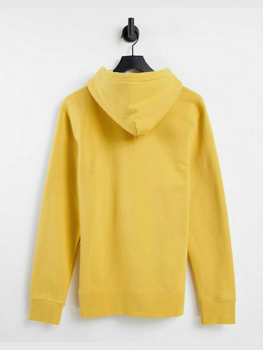 HUF Men's Sweatshirt with Hood and Pockets Yellow