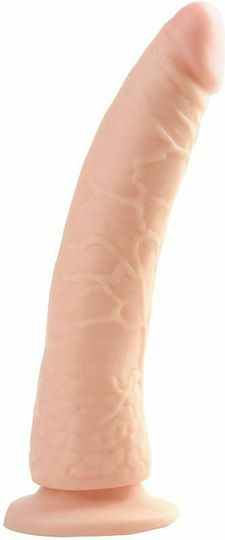 Basix Rubber Works Slim Seven Ρεαλιστικό Dildo με Βεντούζα Flesh 18cm