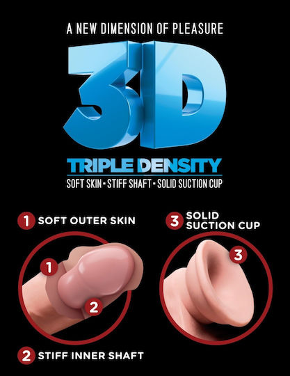 King Cock Triple Density Realistisches Dildo Mit Saugnapf Fleisch 20cm