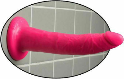 Dillio Slim Ρεαλιστικό Dildo με Βεντούζα Pink 18cm