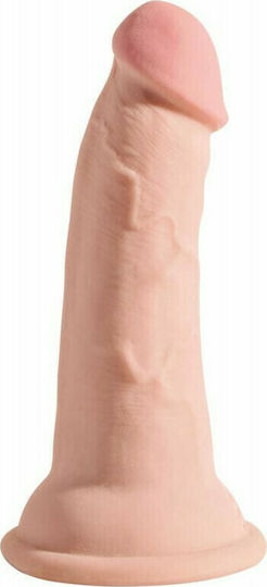 King Cock Triple Density Ρεαλιστικό Dildo με Όρχεις και Βεντούζα Flesh 13cm