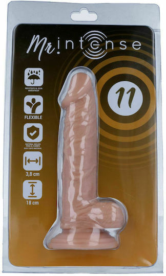 Intense Mr Intense Realistic Cock 11 Ρεαλιστικό Dildo με Όρχεις και Βεντούζα Flesh 18cm
