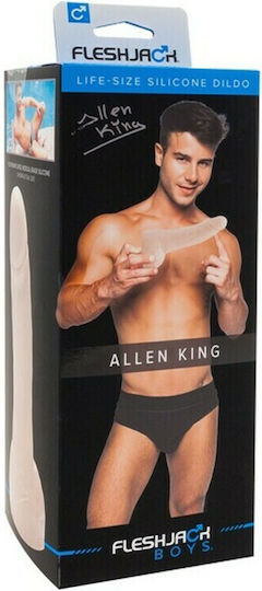 Fleshlight Allen King Dildo Glass Dildo with Scrotum Flesh 18cm