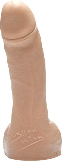 Fleshlight Allen King Dildo Glass Dildo with Scrotum Flesh 18cm