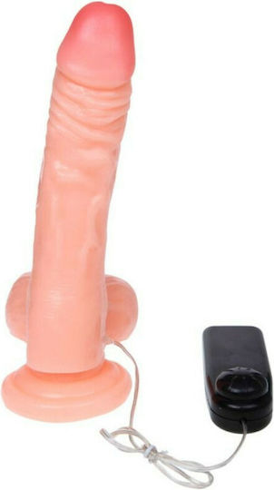 Baile Dildo realist cu Testicule și Ventuză Flesh 21.6cm