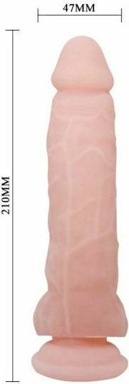 Baile Super Dildo realist cu Testicule și Ventuză Flesh 20.8cm