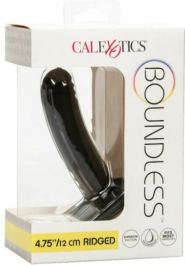 Calexotics Boundless Silicone Ridged Probe Dildo Mit Saugnapf Black 12cm