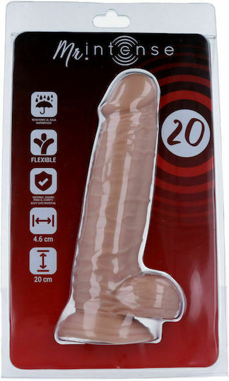 Intense Mr Intense Realistic Cock 20 Ρεαλιστικό Dildo με Όρχεις και Βεντούζα Flesh 20cm