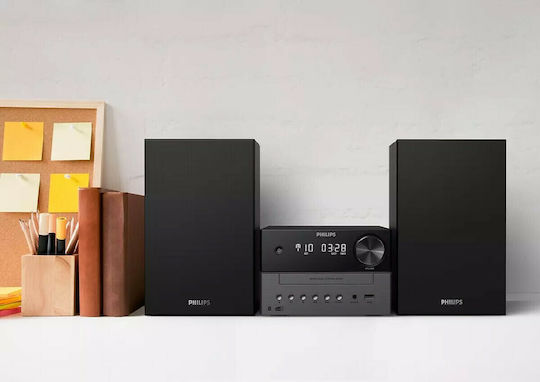 Philips Аудиосистема 2 TAM3505 TAM3505/12 18W с CD / Цифрови медии Player, WiFi и Bluetooth Черен
