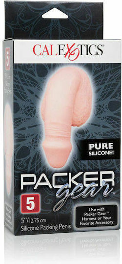 Calexotics Packer Gear Silicone Packing Penis Реалистично дилдо с тестиси Слонова кост 12.75см