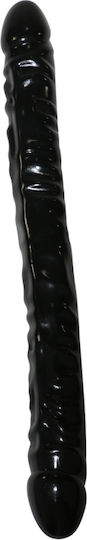 Doc Johnson Double Veined Header Διπλό Dildo Μαύρο 46cm