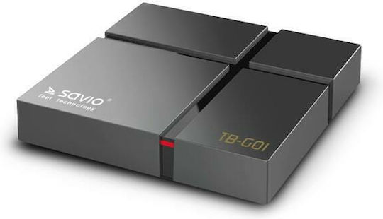 Savio TV Box TB-G01 4K UHD cu WiFi USB 2.0 / USB 3.0 2GB RAM și 16GB Spațiu de Stocare cu Sistem de Operare Android 9.0