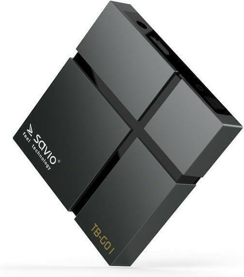 Savio TV Box TB-G01 4K UHD cu WiFi USB 2.0 / USB 3.0 2GB RAM și 16GB Spațiu de Stocare cu Sistem de Operare Android 9.0
