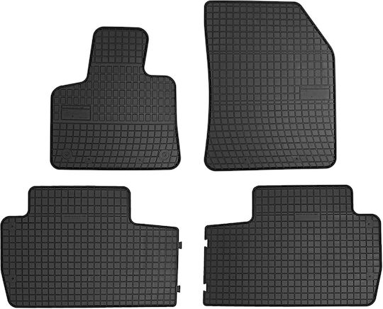 Frogum Set of Front and Rear Mats 4pcs for Peugeot 5008 2018 Black