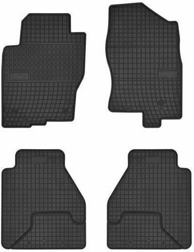 Frogum Set of Front and Rear Mats 4pcs for Nissan Navara 2010-2015 Black