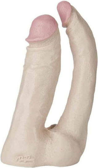 Vac U Lock Double Penetrator Διπλό Dildo Flesh 15cm