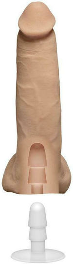 Doc Johnson Signature Cocks Pierce Paris Ultraskyn with Removable Vac-U-Lock Ρεαλιστικό Dildo με Όρχεις και Βεντούζα Vanilla 23cm