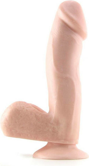 Basix Rubber Works Glass Dildo with Balls and Suction Cup Light 17cm