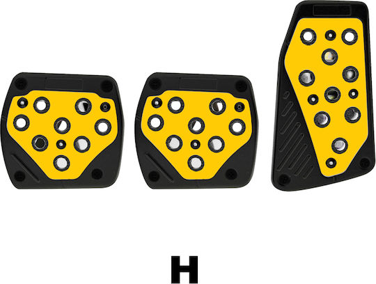 Autoline Car Pedal Set Universal Black 3pcs