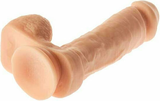 Dream Toys Mr Dixx Macho Max Glass Dildo with Balls and Suction Cup Flesh 21cm