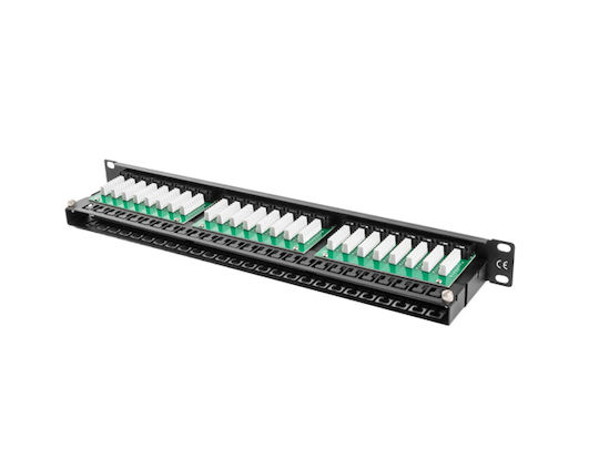 Lanberg Patch Panel για Rack 1U 19" 48 Θυρών cat5e Μαύρο