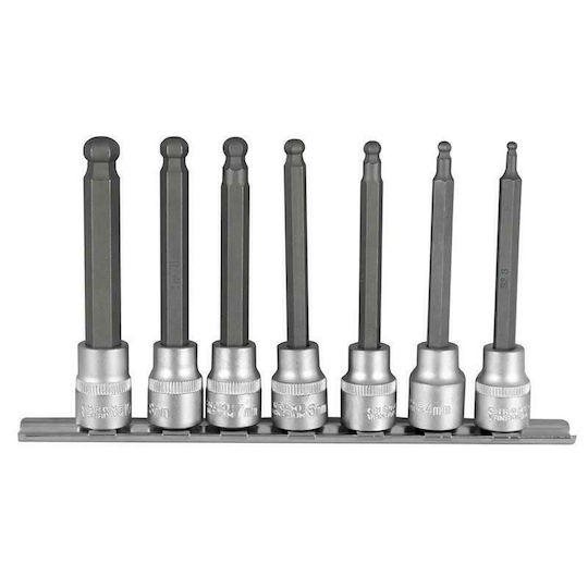 JBM Дълги Битови ключове с Ален и Квадратно Гнездо 3/8'' Комплект 7бр