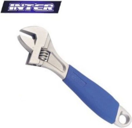 Inter French Wrench with Adjustable Opening 45mm and Anti-Slip Handle 380mm 15"