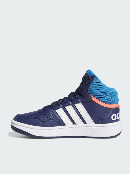 Hoops Hoops Mid 3.0 K Kids Sports Shoes Basketball with Laces Dark Blue / Blue Rush / Turbo
