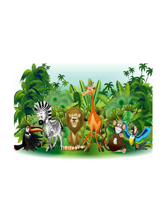 Polihome Peel & Stick Kids Wallpaper Jungle Animals L245xH175cm