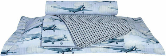 Greenwich Polo Club Seturi de cearșafuri Single Bumbac 8817 Albastru deschis 170x260cm 3buc