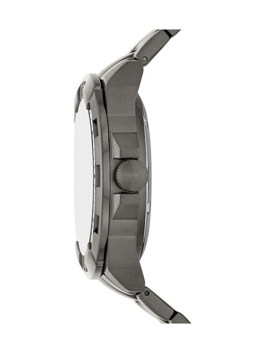 Fossil Bronson Ανδρικό Ρολόι 44mm Αυτόματο με Γκρι Μεταλλικό Μπρασελέ