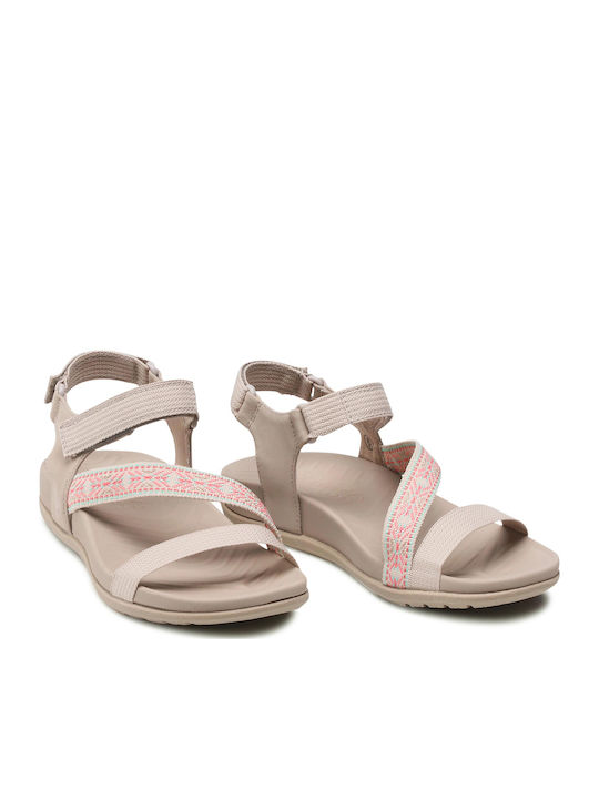 Beachy Sunrise Women's Flat Sandals Sporty in Beige Color