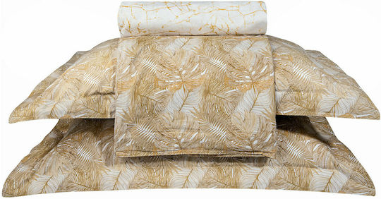 Greenwich Polo Club Комплект Плик за Завивка Памучен Кинг Сайз с 2 Калъфки 240x260 2121 White / Gold