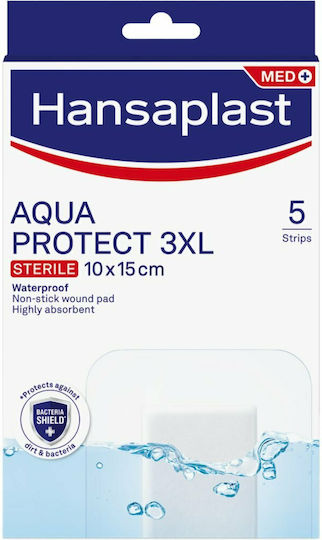 Hansaplast Aqua Protect Waterproof & Sterilized Plasters 3XL 15x10cm 5pcs